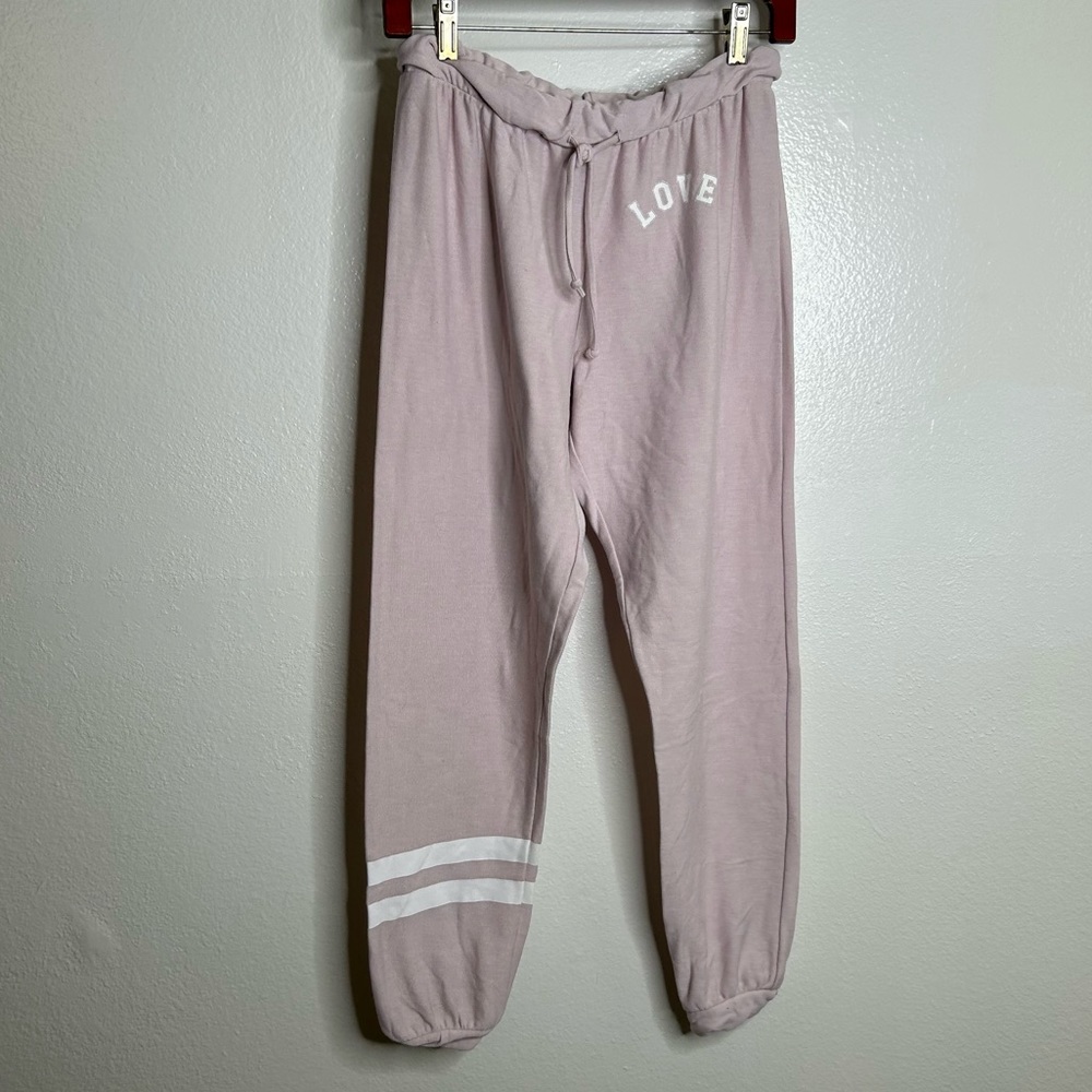 Chaser Pink Love Soft Drawstring Jogger Sweatpant Lounge Pant Size Medium
